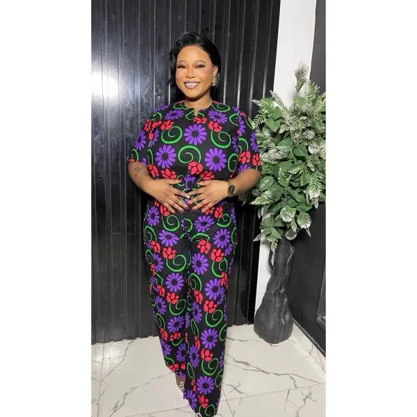 Ajoke women Ankara pant & crop blouse -XL/1XL- Formal Womenswear