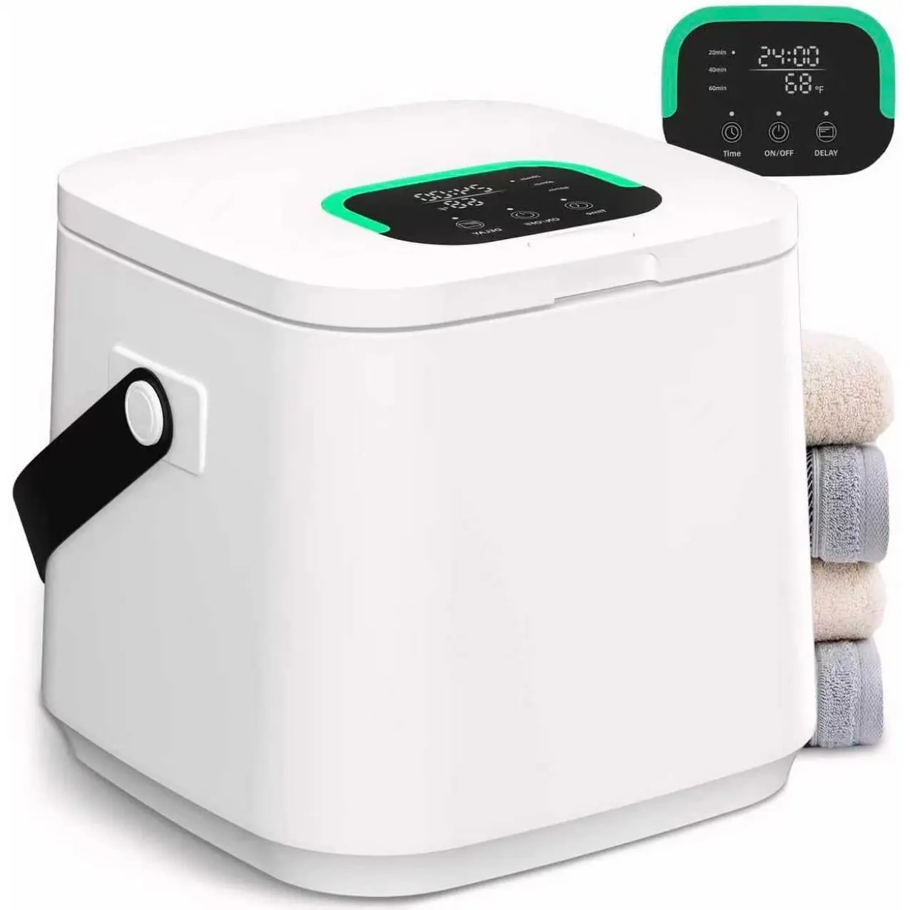 Towel Warmer,Towel Warmers for Bathroom with Timer & Child Lock, Electric Bathroom Warmer for Towels, Robes, and Blankets, Adjustable Heat Settings (20/40/60Mins)