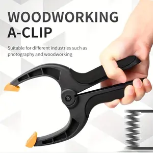 Newshark 3/4/6/9 Inch Heavy-Duty Plastic Woodworking Clamp - Ergonomic DIY Tool with Non-Slip Yellow Grips for Secure Woodworking & Photography Projects, Woodworking Tools