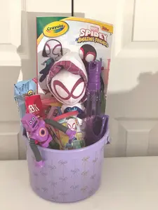 Spidey and Friends Ghost Spider Easter Basket with Toys, Coloring Book, Treats