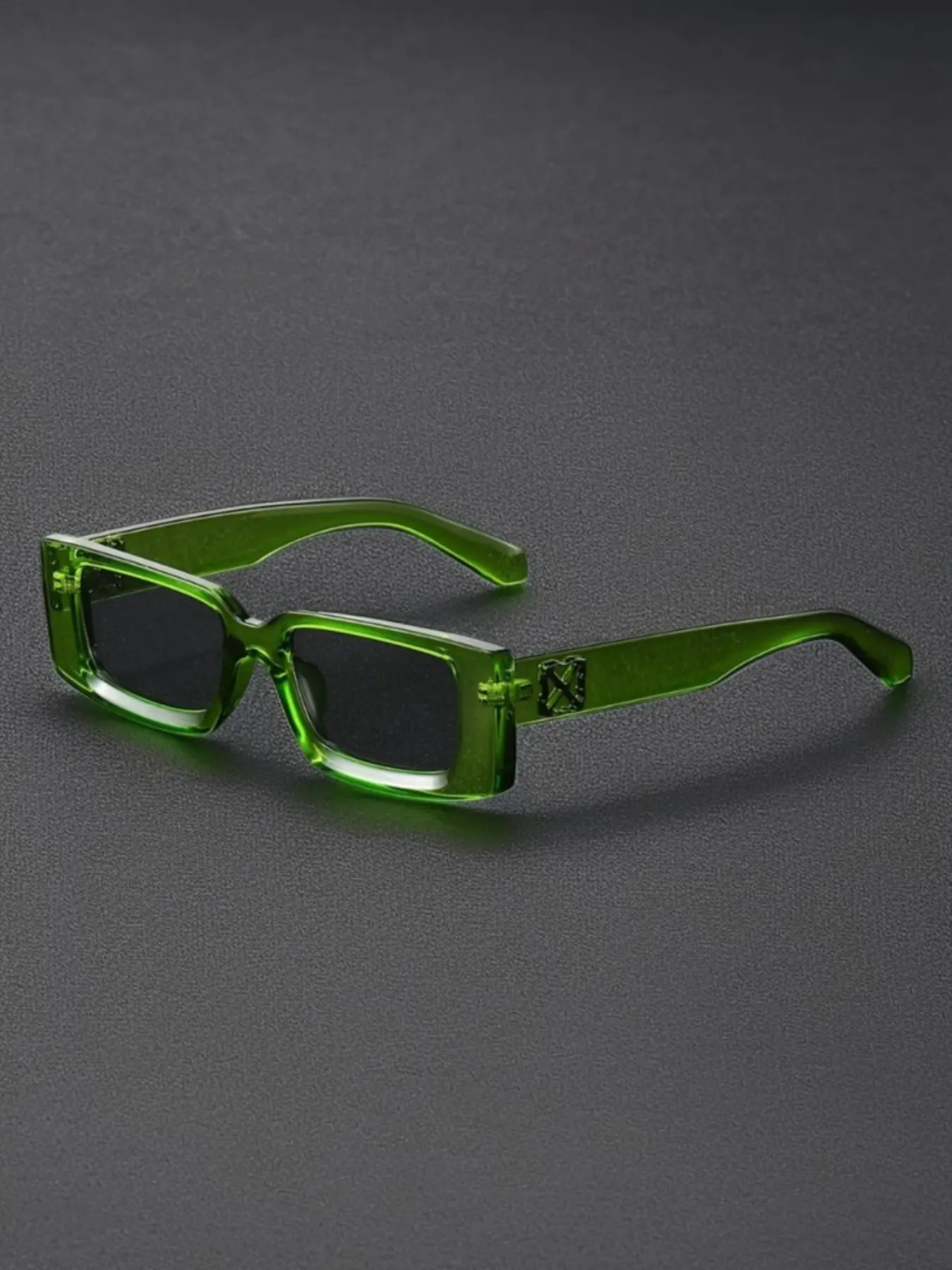 New Green Classics Rectangle Sunglasses Womens Mens Retro Vintage Narrow Frame Amazon.com: Street Knitted Luxury Gold Frame Rimless Mint  main image 4