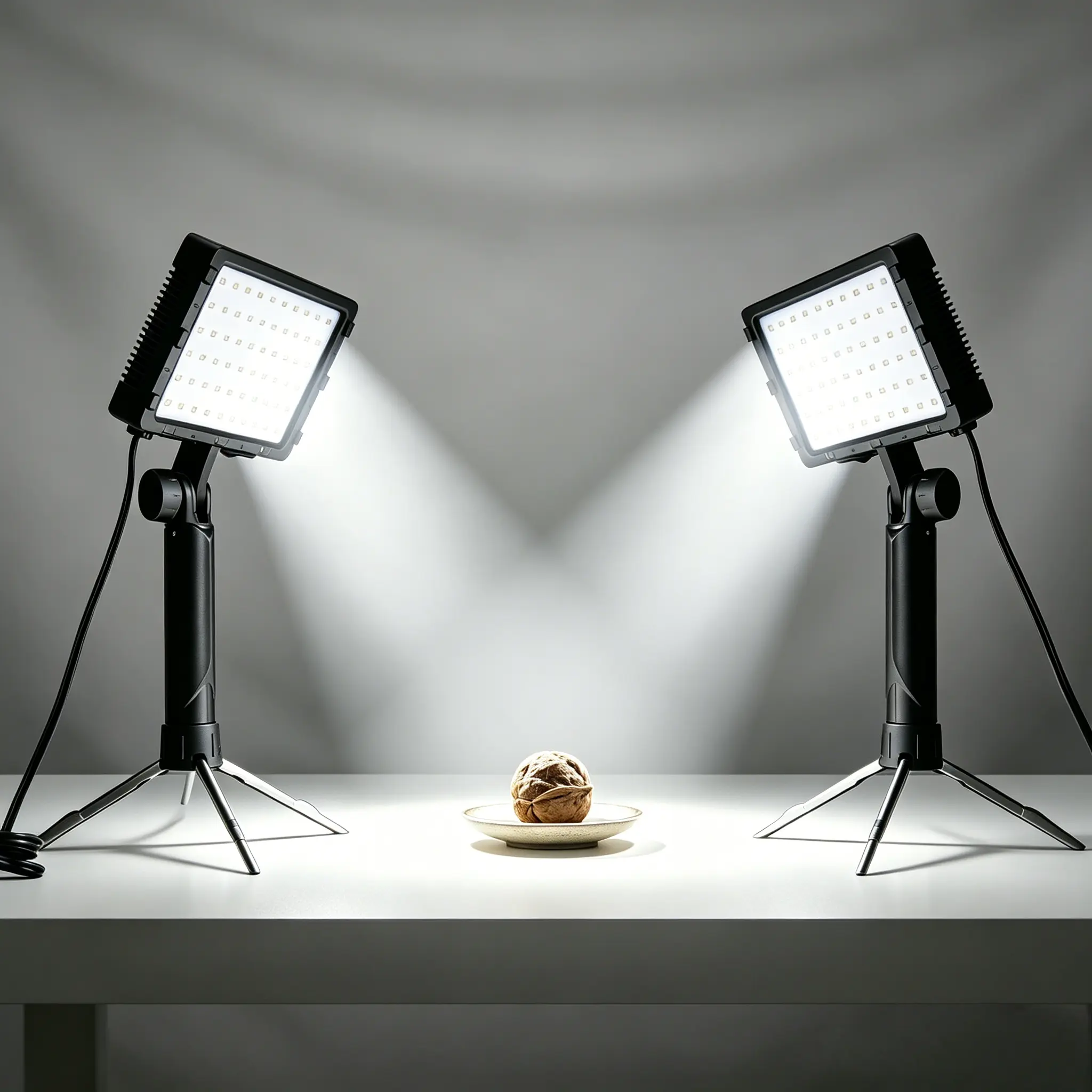 EMART 2 Packs 60  LED  Light Kit ，Portable Photography Lighting Kit for Table Top Photo Camera Video Recording Studio Light Lamp with Adjustable Tripod Stand & Color Filters
