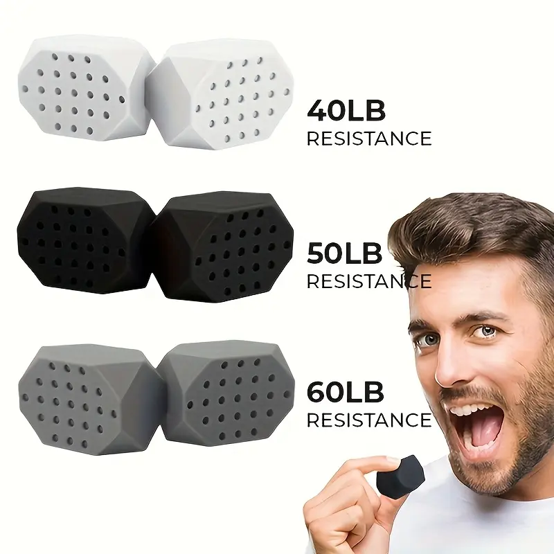 Silicone Jawline Exerciser, Jaw Enhancer, Jawline Shaper, 6 Counts/box Jawline Muscle Training Ball, Facial Chewing Muscle Training, Stress Relief Face Fitness Ball, Face Sculpt Tool, Face Tools, Fitness Equipment for Home Gym