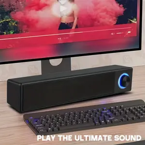 D1 USB-Powered Computer Speakers with Wireless, High-Fidelity Stereo Sound, Dual Driver & Dual Partition Design, Magnetic -Static Technology, 5.2 Channel Surround Sound, Low Bass Boost, 3.5mm Aux-in, Compatible with PC, Laptop, Tablet, Smartphones,