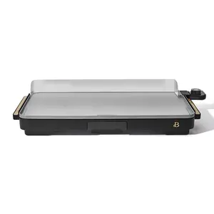 Beautiful XL Electric Griddle 12" x 22," Non-stick, Black Sesame by Drew Barrymore