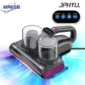 MREGB & JPHYLL Mattress Mite Remover Vacuum Cleaner 6 in 1 Lightweight Handheld with LED Display 16KPa Strong Suction 380W Motor UV-C Light for Pet Hair Carpets - Home Cleaning Machine