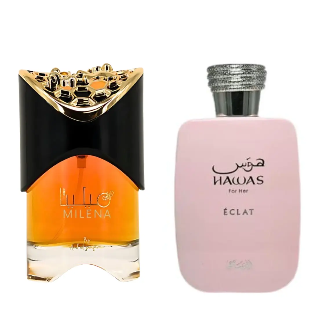 Women's Fragrance Bundle Set - The Yin Discovery Set with Carefully Picked, Exquisite, Elegant Scents, Milena and Hawas Eclat 100ml Perfumes, Fragrance Discovery Set
