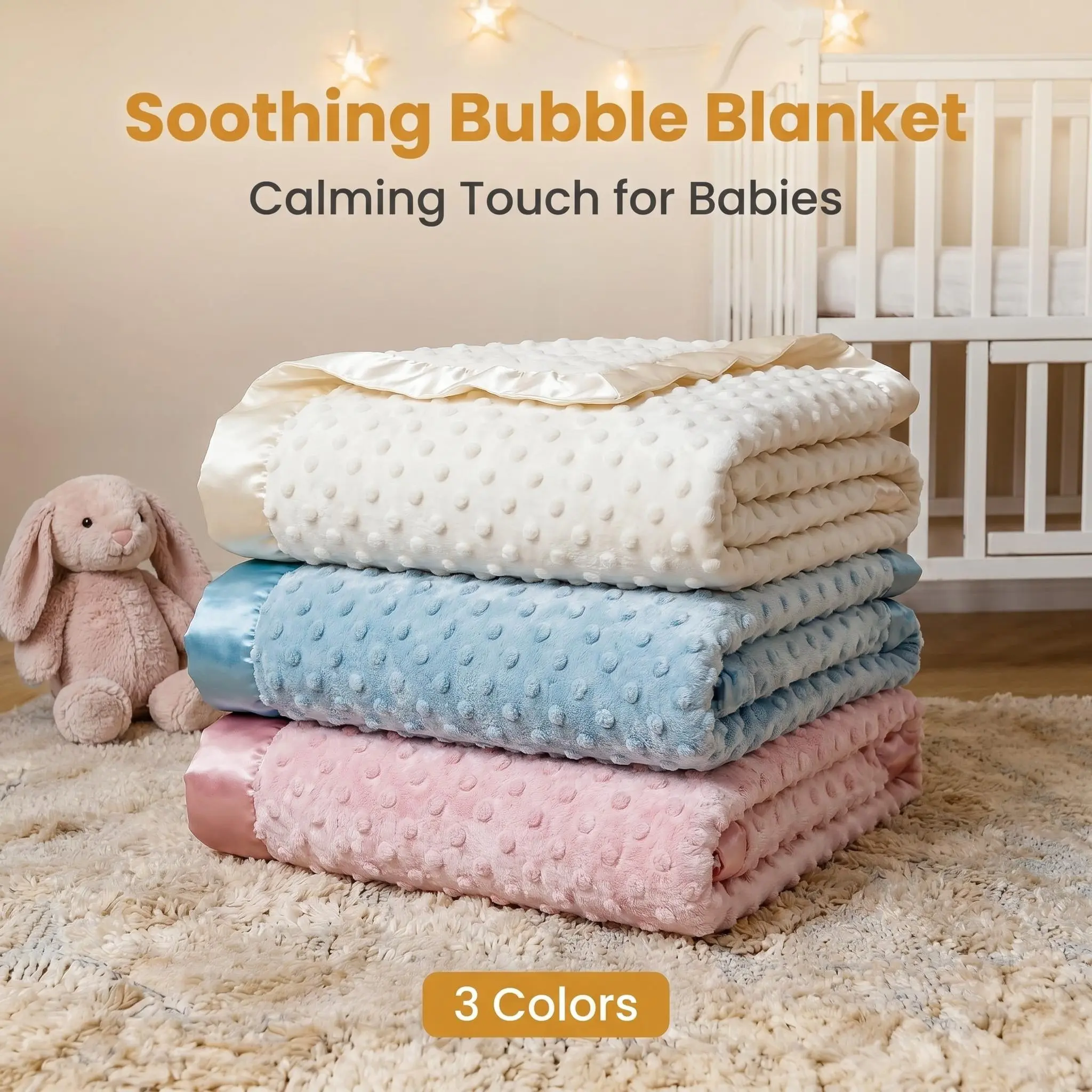 Cute Baby Blanket, Multi-Functional Lace Edged Swaddle Cloth, Soft and Skin-Friendly, Unisex Infant Bedding, Perfect for Babies