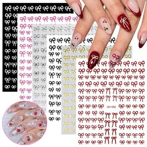 ✨ 3D Self-Adhesive Bow Nail Stickers | Multiple Colors Available | Sweet and Cute Style | Decorative Accessories for Nail Salons and DIY | Suitable for Nail Salon DIY | Nail Art Stickers