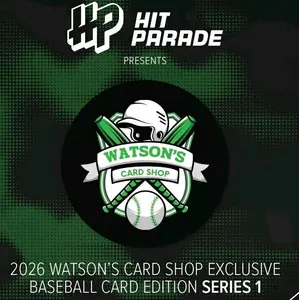 (Dome) 2026 Hit Parade Watson's Card Shop Autographed Baseball Card Box. 1 auto guaranteed per box.