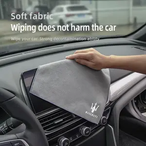 Microfiber Towel Car Cleaning Care Accessories For Maserati Quattroporte GranTurismo MC20 Levante Ghibli Grecale President GranCabrio Coupe Spyder