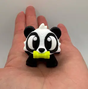 3D Printed Articulated Panda by 3DGOB | Small & Mega Sizes | Poseable Fidget Toy | Cute Desk Buddy | Nature-Inspired Gift