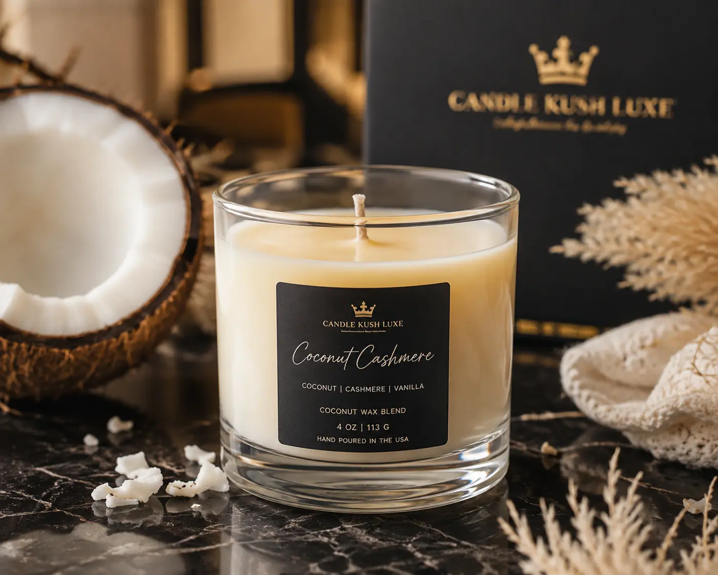 Creamy Coconut Cashmere 4 oz Candle Sample