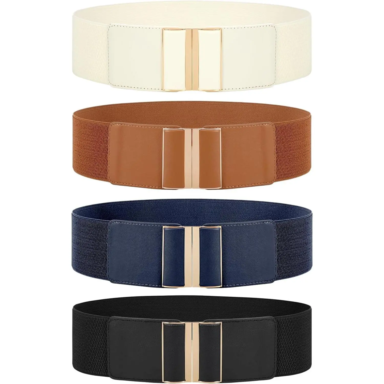 4 Pack Wide Elastic Stretch Waist Belts for Women,Dress Belt,Suitable for Pairing with Trench Coats,Featuring Elastic Bands And a Buckle Design,Halloween Christmas Party Fathersdaygift,Hand Tools Kits