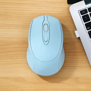 Rechargeable Wireless Mouse Dual Mode Connection 2.4GHz Bluetooth-compatible with USB Receiver, Three Dpi Settings 800/1200/1600, Ergonomic Design
