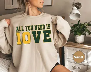 All You Need is Love Packers Sweatshirt, Unisex Shirt-Gift For Her, All You Need Is Jordan Love Football Crewneck