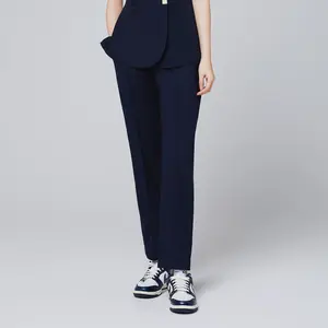 Zenir | Women's Line Banding Scrub Pants(A) - Eco Navy