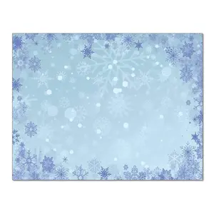 Printable Blue Snowflakes Post Card Invitations - 48/Pack (opcx909) - Christmas Print Your Own Postcards