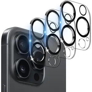 (3 Pack Camera Lens Protector Compatible for  16 Pro / 16 Pro Max Tempered Glass, Ultra  Clear/Maintains  Clarity/Shatterproof/Anti-scratch/Easy to Install/Case Friendly