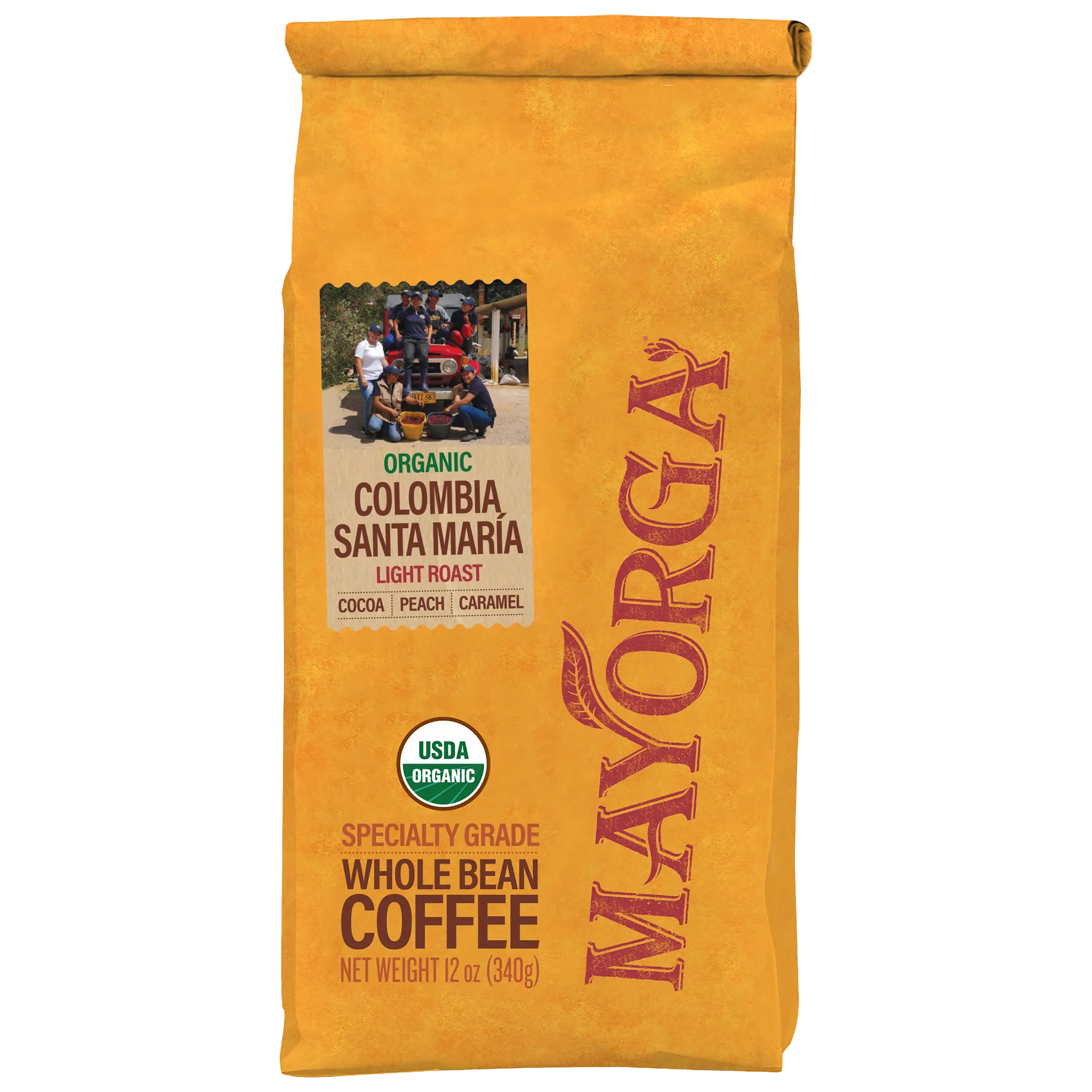 Mayorga Colombia Santa María, Single-Origin Organic Specialty-Grade Light Roast Coffee