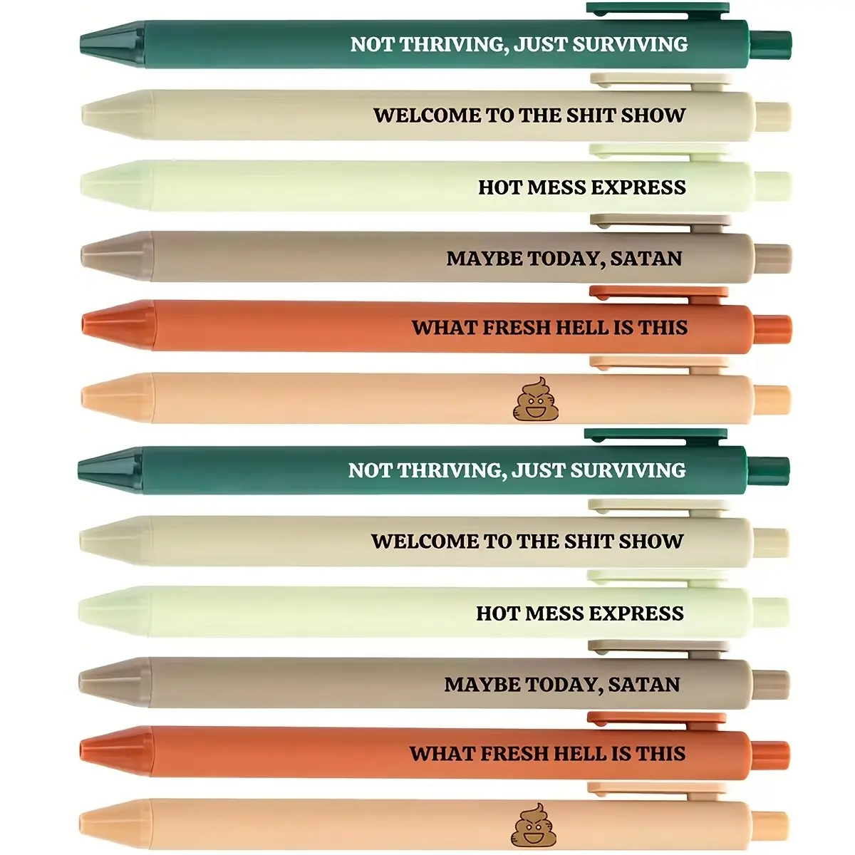 12/24/36 Pcs Gel Ink Funny Pens, Motivational Pen for Coworkers, Inspirational Ballpoint Pen, Inspirational Pens Bulk, Smooth Writing Black Ink, Affirmation Pen for Teachers, Gifts for Office Friends, Colleagues, Office Supplies