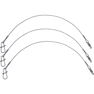Eagle Claw Black Heavy Duty 24" Wire Leaders 3-Pack