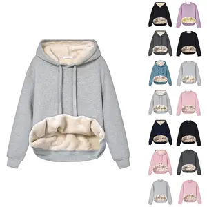Naeduo Women's Winter Hoodies Pullover Sherpa Fleece Warm Heavyweight Sweatshirt