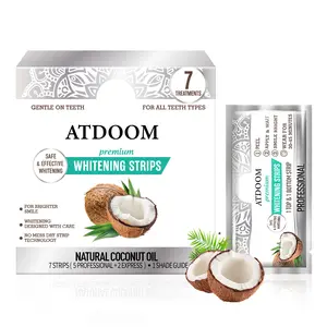 Coconut Mint Whitening Strips, Non-Slip Whitening Strips, Teeth Whitening Strips, Sensitive Teeth Whitening Strips Set, Fresh Breath Teeth Whitening Strips - 7 Day Care, Non-Slip Dry Strip Technology - Carefully Designed to Whiten and Brighten Your Smile