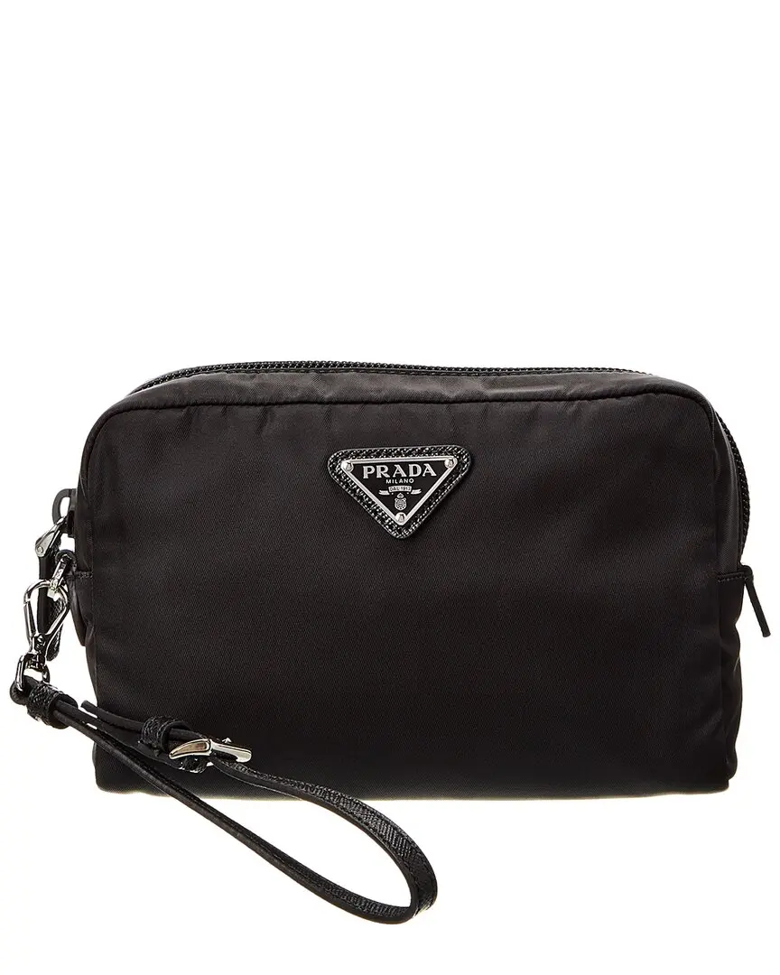 Prada Logo Nylon Pouch