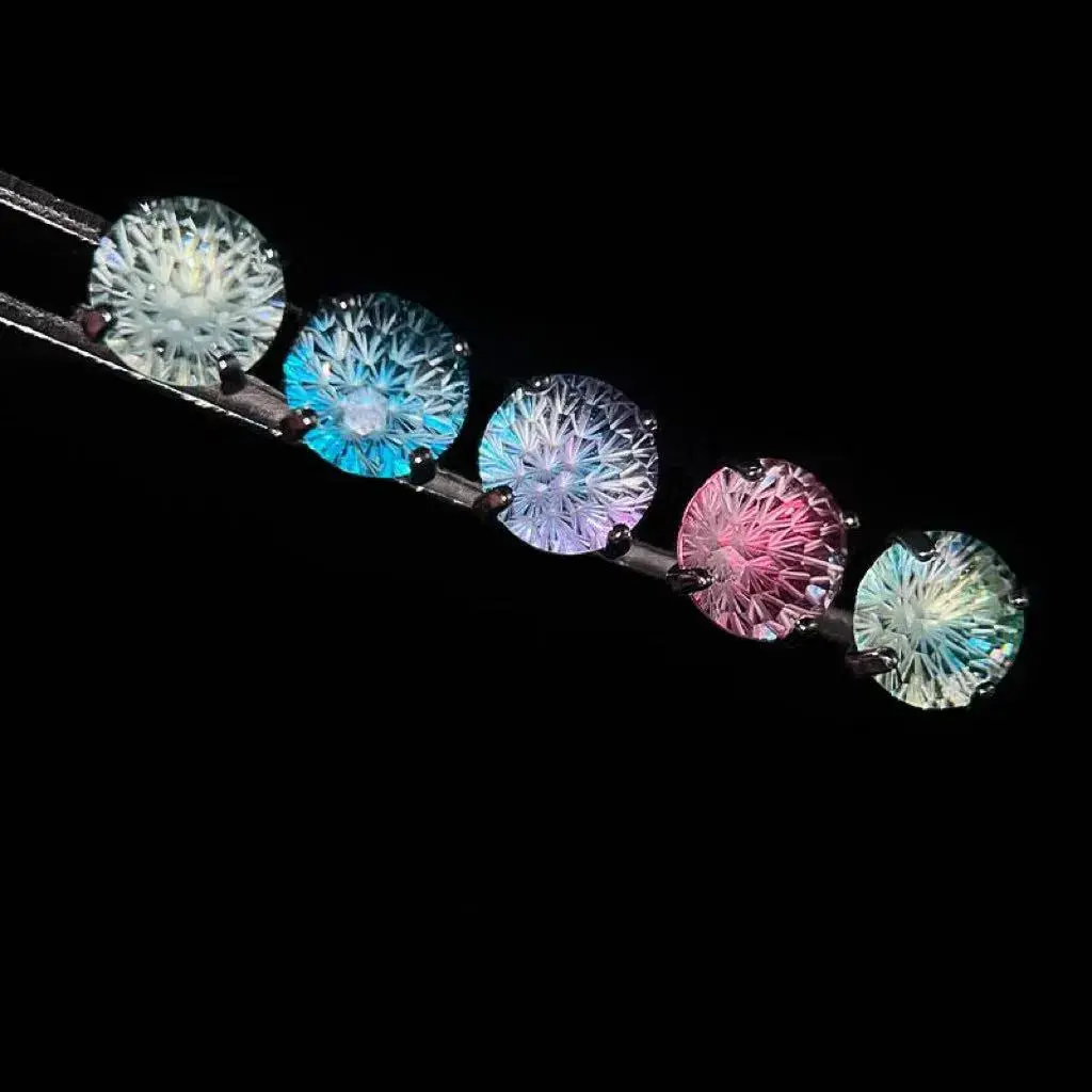 Titanium Firework Cut Fashion Earrings, 6mm Minimalist Color-Shift Design, Unisex Shining Fashion Accessories, Gift Boxed Clean Girl Jewelry for Women, Shining Earrings, Nickel-Free, Earrings For Decorative