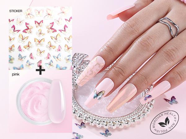 MOROVAN Blossom Series Acrylic Nail Kit: Everything You Need for Professional Nails, with Nail Charms for Beginners & Complete Supplies
