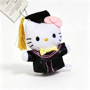 Sanrio Hello Kitty Graduation Season Plush Keychain 3.94 inches Adorable Graduation Outfit with Cap and Bow Tie for Fans