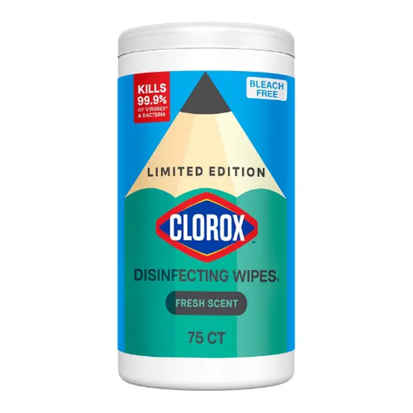 Clorox Disinfecting Wipes, Bleach-Free Fresh Scent Cleaning Wipes, 75 Count, Back-to-School Supplies