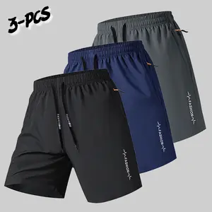 Men's 3-Pack Quick-Dry Athletic Shorts - Breathable Men's Gym Shorts for Running, Training