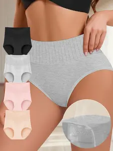 Women's High-Waist Sports Briefs - Tummy Control & Breathable for All-Day Comfort Fit Everyday underwear for women