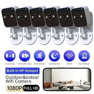 【TODAY'S DEAL】JOOAN 1080P FHD Security Camera, 2.4G Wi-Fi Video Surveillance, Home Monitoring, Color Night Vision, DIY Alarm Alerts, Motion/Sound Detection, Waterproof Indoor/Outdoor, Spotlight, 2-Way Audio, 1-Year Warranty, Easy Setup