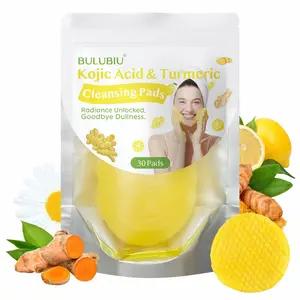 Ultimate Glow! Kojic Acid Turmeric Cleansing Pads for Dark Spots Acne Scars Hyperpigmentation & Dullness Face Care Facial Cleanser Daily