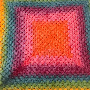 Soft and Cozy Granny Square Baby Blanket - Perfect for Newborns, Extra Thick Crochet with High Quality Yarn