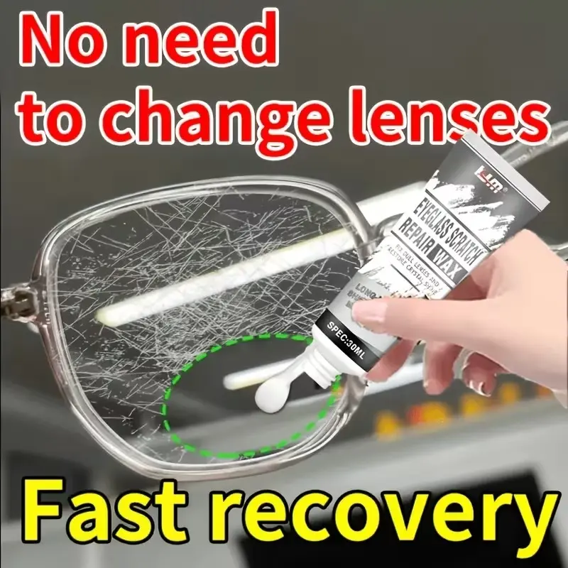 Multi-Functional Glass and Lens Scratch Repair Kit, Scratch Repair Remover, Restore Clarity and Smooth Surface, Suitable for Car Windows, Watch Lenses, Glasses, Kjm Brand