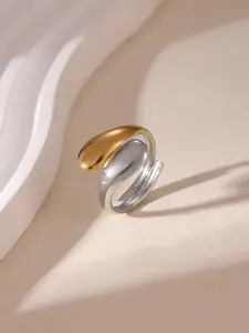 & Silver Color Contrast Ring for Women, Daily Wear Jewelry, Stylish Accessory, Perfect for Everyday Use