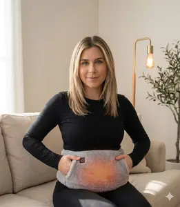 GlowFlo Wrap Cordless Heating Pad for Cramps & Back Pain Relief | Portable Heat Therapy Waist Wrap