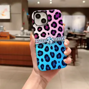 cool Leopard print 2-In-1 FL Phone Case for 17/16/15/14/13/12/11/Pro/ProMax/Plus/17Air, Anti-Drop Matte Back Cover, Shockproof Cover, Daily Use Case, Artistic Phone Case, Colorful Style, Special Gift for The Spring Festival and Birthday