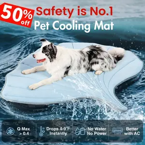 Vagascape cooling pet Mat, Eco-friendly Cooling Pad for Large Dog, Pet Cooling Mats for Dog bed and Cat house, Use in Crate, Tunk, Camping, Outdoors, Portable, Machine Washable, Durable, Without Gel, Outdoorfun