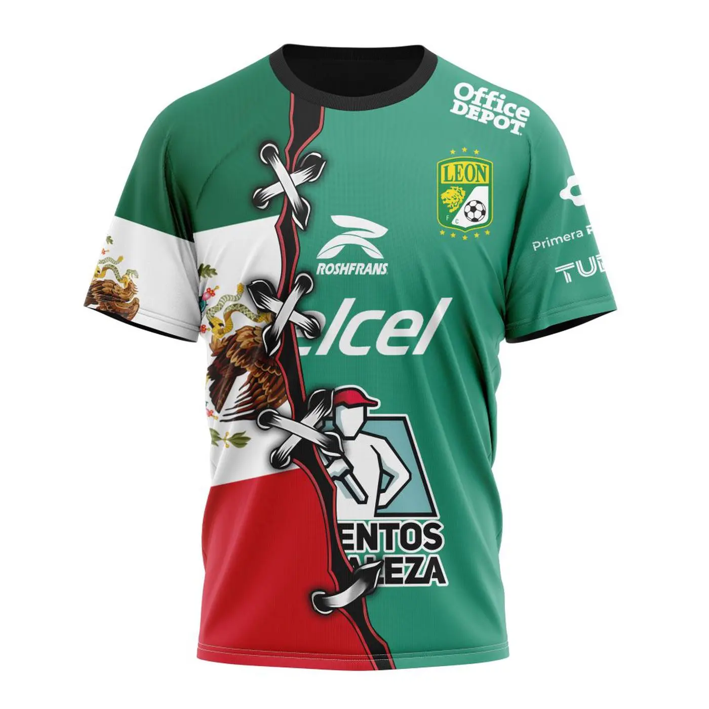 LIGA MX Club Leon Special Mix Mexico Flag Design