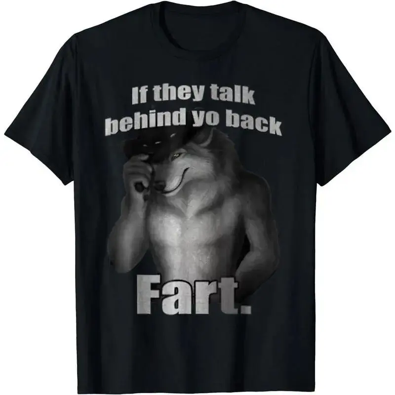 Unisex "If They Talk Behind Yo Back Fart" Meme Graphic T-Shirt, Menswear Apparel, Relaxed Fit Shortsleeve Sports Top, Soft Cotton Crew Neck, Sarcastic Hilarious Daily Wear, Tops, Round Neck, Graphic Tee, Tshirt, Fabric, Casual, Meme Shirts Funny, Funny Sh