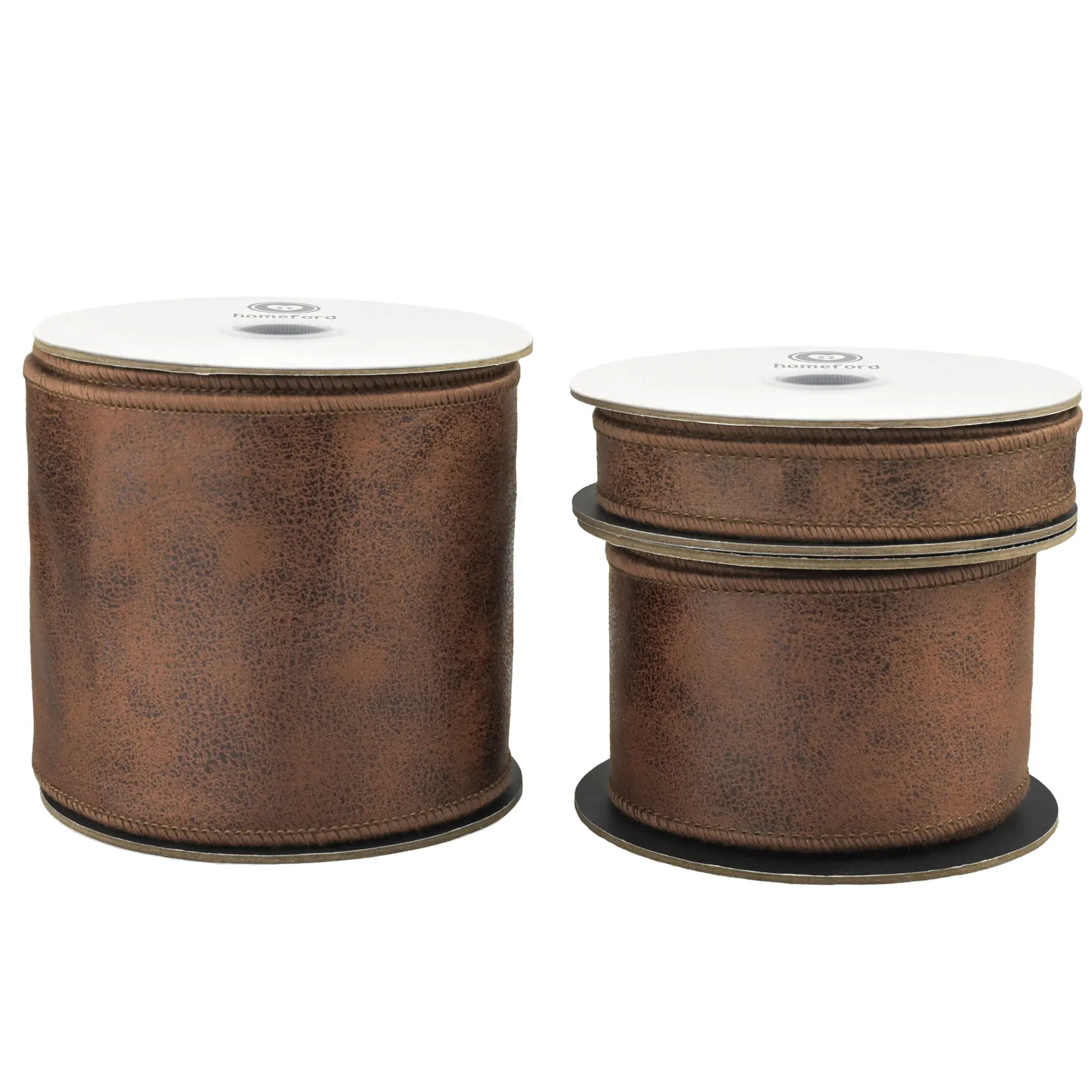 Deluxe Double Sided Leather Wired Ribbon, 5-yard