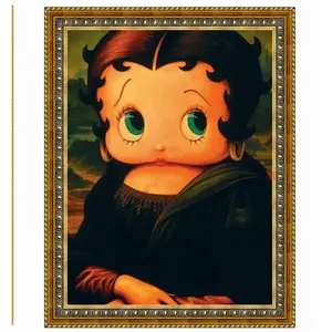 Precious Kids  Betty Boop Canvas Painting-Mona Lisa