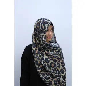 Cheetah print Modal Hijab