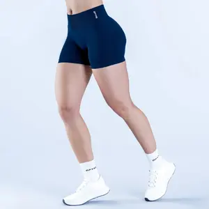 Dfyne Impact 4.5" Seamless Low-Waist Yoga & Workout Shorts for Women - Scrunch Bum Biker Shorts, High-Stretch Fitness Gym Shorts, XS-XL Activewear