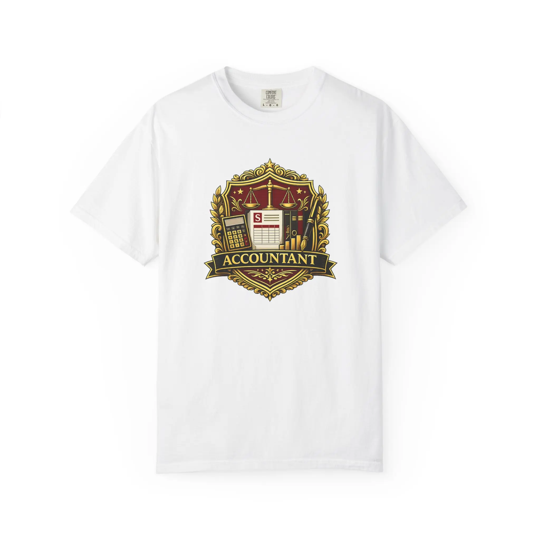 Vintage Accountant Crest T-Shirt | Accounting Badge Tee by CK ACCOUNTING FIRM